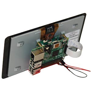 Display montado no Raspberry